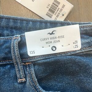 Hollister Women's High-Rise Curvy Jeans - Denim Blue